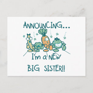 Funny Veggies New Big Sister Briefkaart