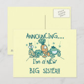Funny Veggies New Big Sister Briefkaart (Voorkant / Achterkant)