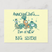 Funny Veggies New Big Sister Briefkaart (Voorkant)