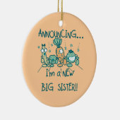Funny Veggies New Big Sister Keramisch Ornament (Rechts)