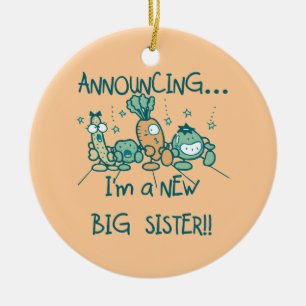 Funny Veggies New Big Sister Keramisch Ornament