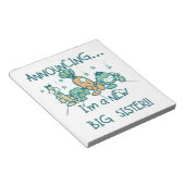 Funny Veggies New Big Sister Notitieblok (Schuin)