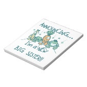 Funny Veggies New Big Sister Notitieblok (Linkerzijde)