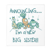 Funny Veggies New Big Sister Notitieblok (Voorkant)