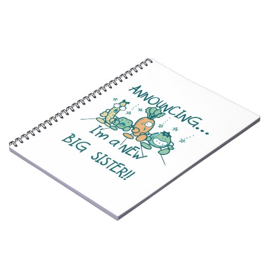 Funny Veggies New Big Sister Notitieboek (Linkerzijde)