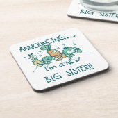 Funny Veggies New Big Sister Onderzetter (Linkerzijde)