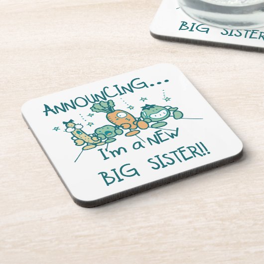 Funny Veggies New Big Sister Onderzetter (Linkerzijde)