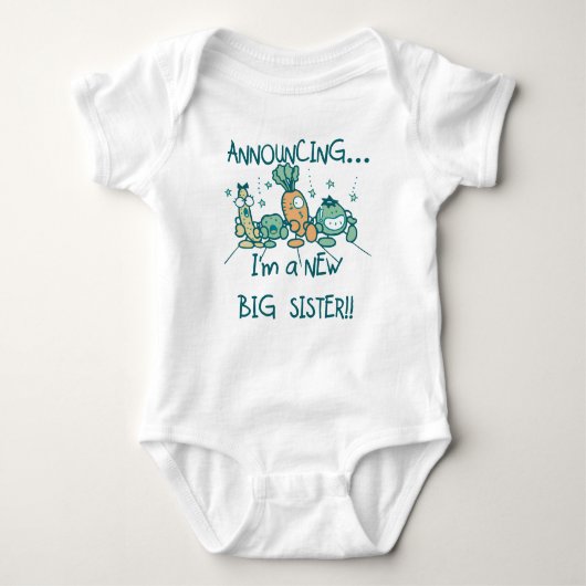 Funny Veggies New Big Sister Romper (Voorkant)