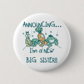 Funny Veggies New Big Sister Ronde Button 5,7 Cm (Voorkant)
