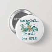 Funny Veggies New Big Sister Ronde Button 5,7 Cm (Voorkant /achterkant)