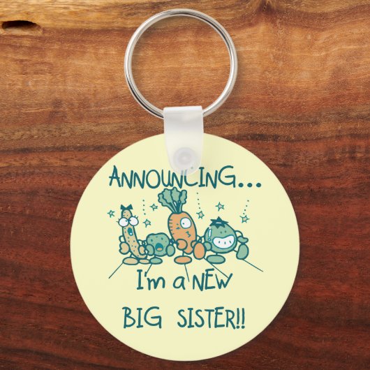 Funny Veggies New Big Sister Sleutelhanger (Voorkant)