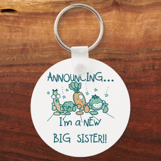 Funny Veggies New Big Sister Sleutelhanger (Voorkant)