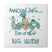 Funny Veggies New Big Sister Tegeltje (Voorkant)