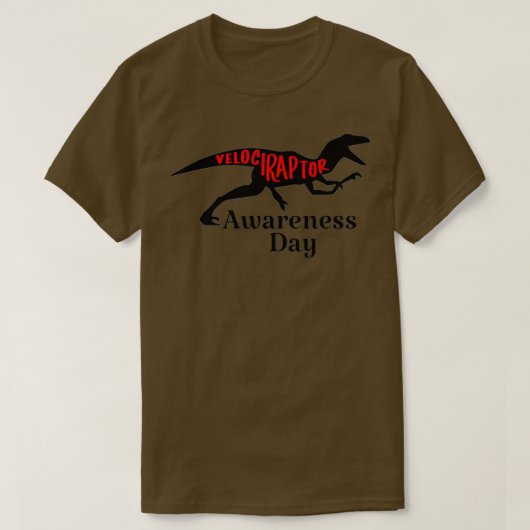 Funny Velociraptor Awareness Day Raptor T-shirt (Design voorkant)