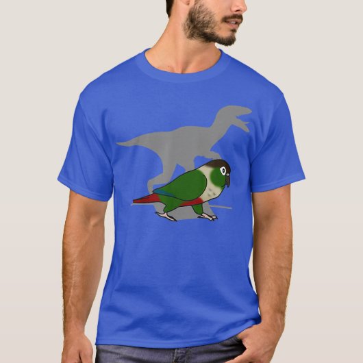 Funny Velociraptor Green Cheeked Conure Birb T-shirt (Voorkant)
