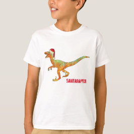 Funny Velociraptor Santa Dinosaur Raptor Kerstmis T-shirt