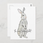 Funny velvet konijn briefkaart (Voorkant / Achterkant)