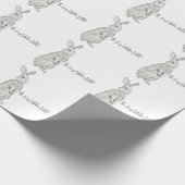 Funny velvet konijn cadeaupapier (Hoek)