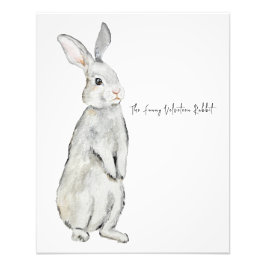 Funny velvet konijn foto afdruk