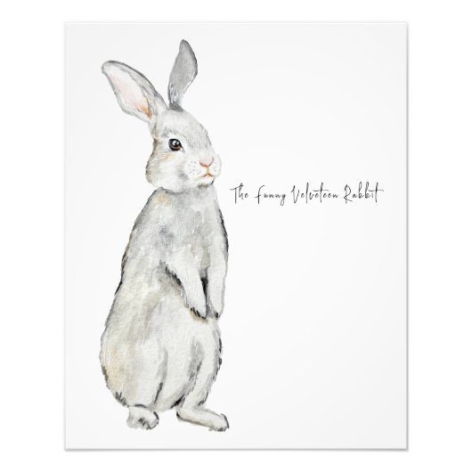 Funny velvet konijn foto afdruk (Voorkant)