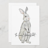 Funny velvet konijn kaart (Voorkant / Achterkant)