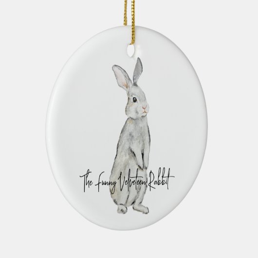 Funny velvet konijn keramisch ornament (Rechts)