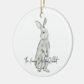 Funny velvet konijn keramisch ornament (Links)