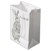 Funny velvet konijn medium cadeauzakje (Voorkant Gekanteld)
