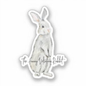 Funny velvet konijn sticker (Voorkant)