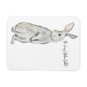 Funny velvet konijnenkaart magneet (Horizontaal)