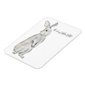 Funny velvet konijnenkaart magneet (Linkerzijde)