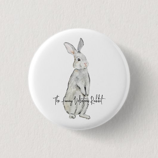 Funny velvet rabbit magnet sleutelhanger ronde button 3,2 cm (Voorkant)