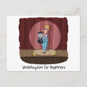 Funny Ventriloquism voor Beginners Kaart of gift.