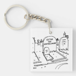 Funny Ventriloquist Joke over Ventriloquisme Sleutelhanger