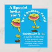 Funny Venus vliegt met plant cartoon Kaart (Voorkant / Achterkant)