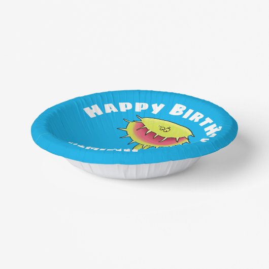 Funny Venus vliegt met plant cartoon Papieren Kommen (Gebogen)