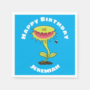 Funny Venus vliegt met plant cartoon Servet