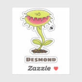 Funny Venus vliegt met plant cartoon Sticker (Vel)