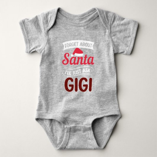 Funny Vergeet de Kerstman/Gigi Baby Bodysuit (Voorkant)