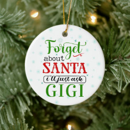 Funny Vergeet kerstkerstkerstversiering Keramisch Ornament