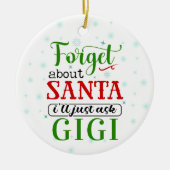 Funny Vergeet kerstkerstkerstversiering Keramisch Ornament (Voorkant)