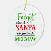 Funny Vergeet kerstkerstversiering van Santa MEEMA Keramisch Ornament (Links)