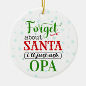 Funny Vergeet kerstkerstversiering van Santa OPA Keramisch Ornament (Voorkant)