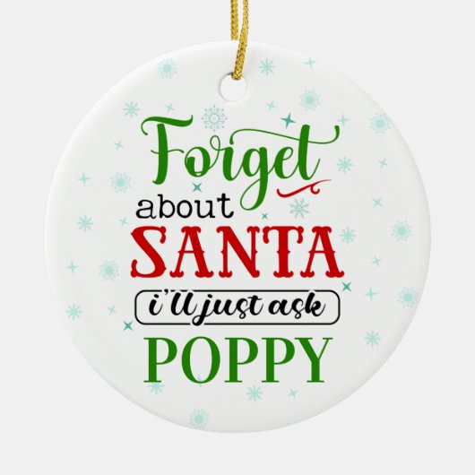 Funny Vergeet kerstversiering met kerstkerstmis Keramisch Ornament (Voorkant)