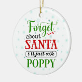 Funny Vergeet kerstversiering met kerstkerstmis Keramisch Ornament (Links)