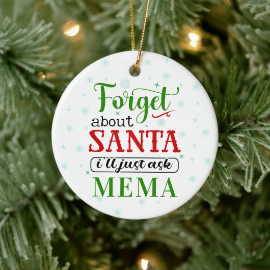 Funny Vergeet kerstversiering van Santa MEMA Keramisch Ornament (Boom)