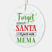 Funny Vergeet kerstversiering van Santa MEMA Keramisch Ornament (Links)