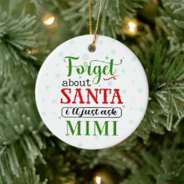Funny Vergeet MIMI Grandma-kerstversiering Keramisch Ornament