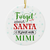 Funny Vergeet MIMI Grandma-kerstversiering Keramisch Ornament (Voorkant)