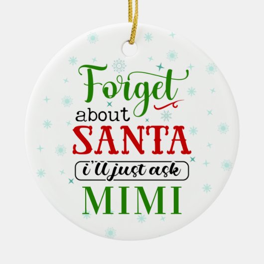 Funny Vergeet MIMI Grandma-kerstversiering Keramisch Ornament (Voorkant)